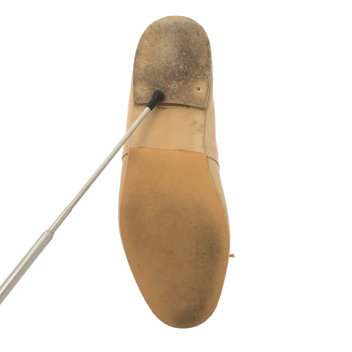 E.PORSELLI / ポルセリE レザー リボン フラット バレエシューズ