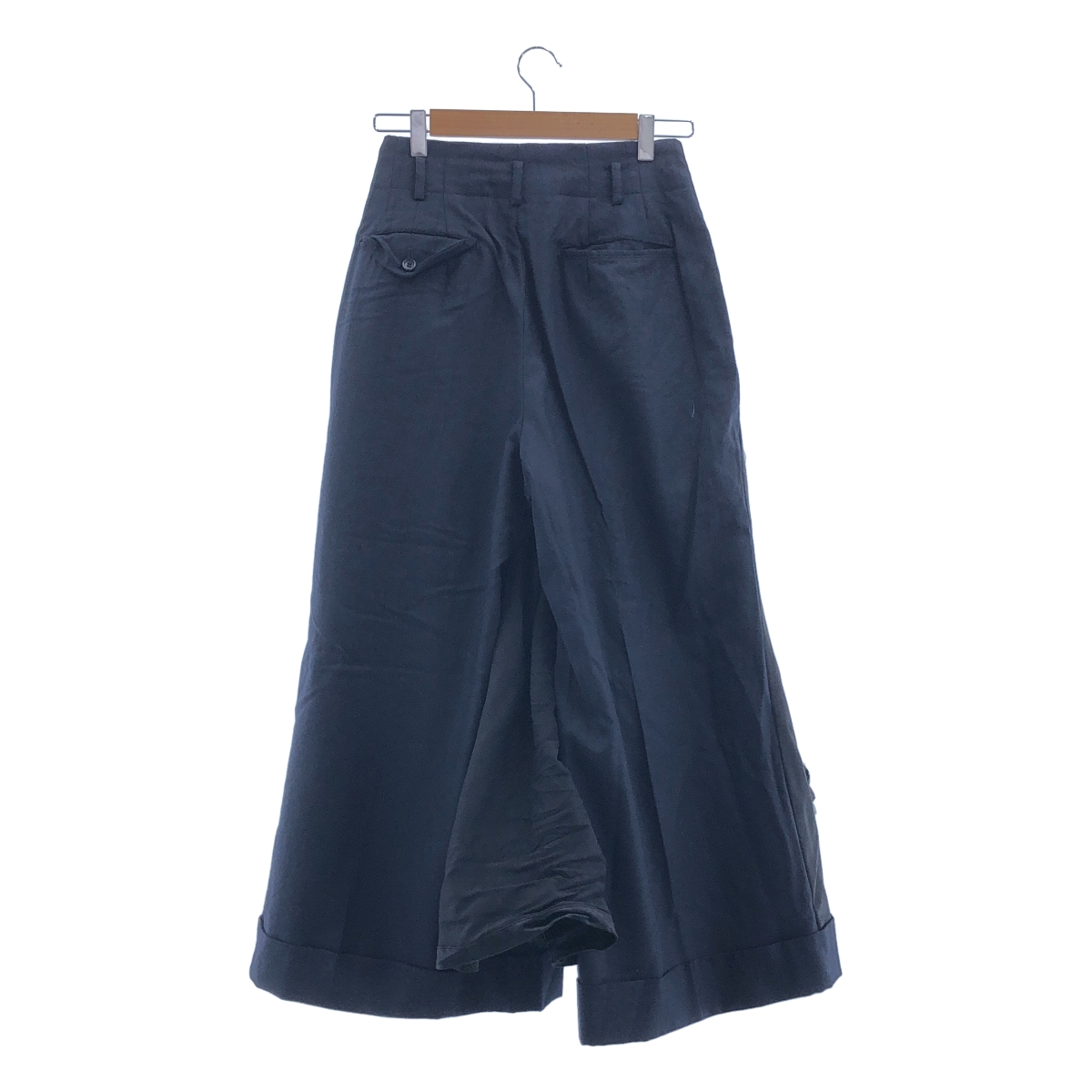 COMME des GARCONS / コムデギャルソン ストライプ チュールギャザー フリル装飾 ワイドパンツ