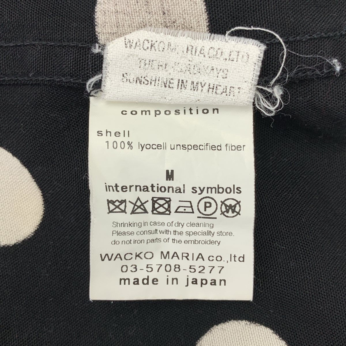 WACKO MARIA / ワコマリア レーヨン ドット オープンカラーシャツ