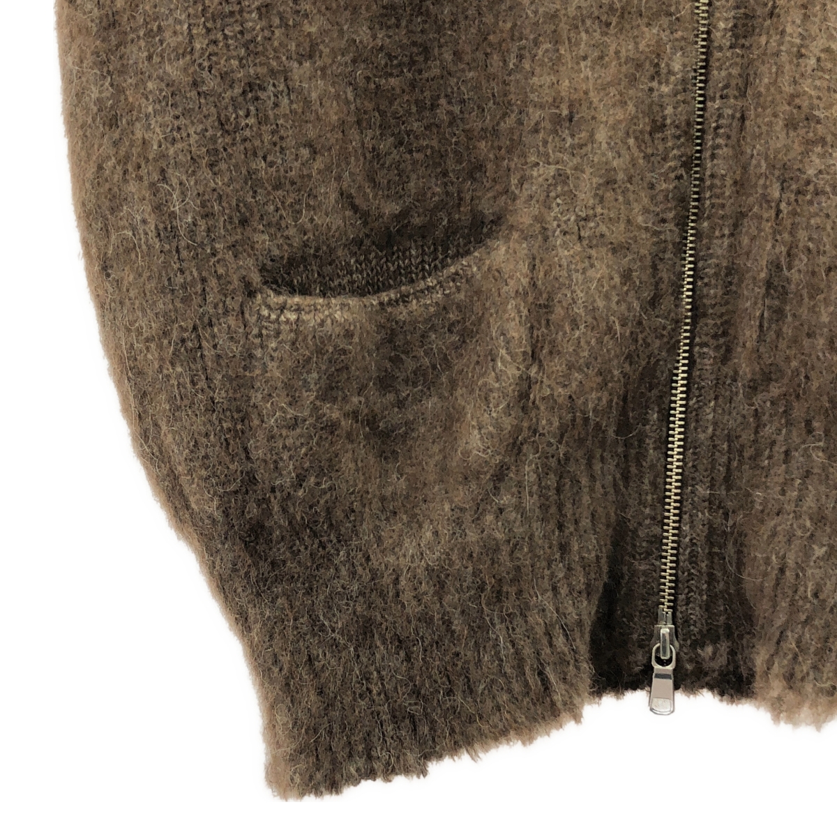 MAATEE&SONS / マーティー&サンズ 畦ひょっとこ起毛 JIP VEST アルパカ ニット ジップベスト