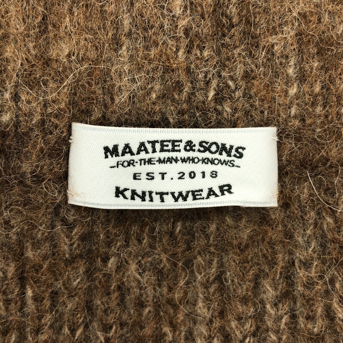 MAATEE&SONS / マーティー&サンズ 畦ひょっとこ起毛 JIP VEST アルパカ ニット ジップベスト