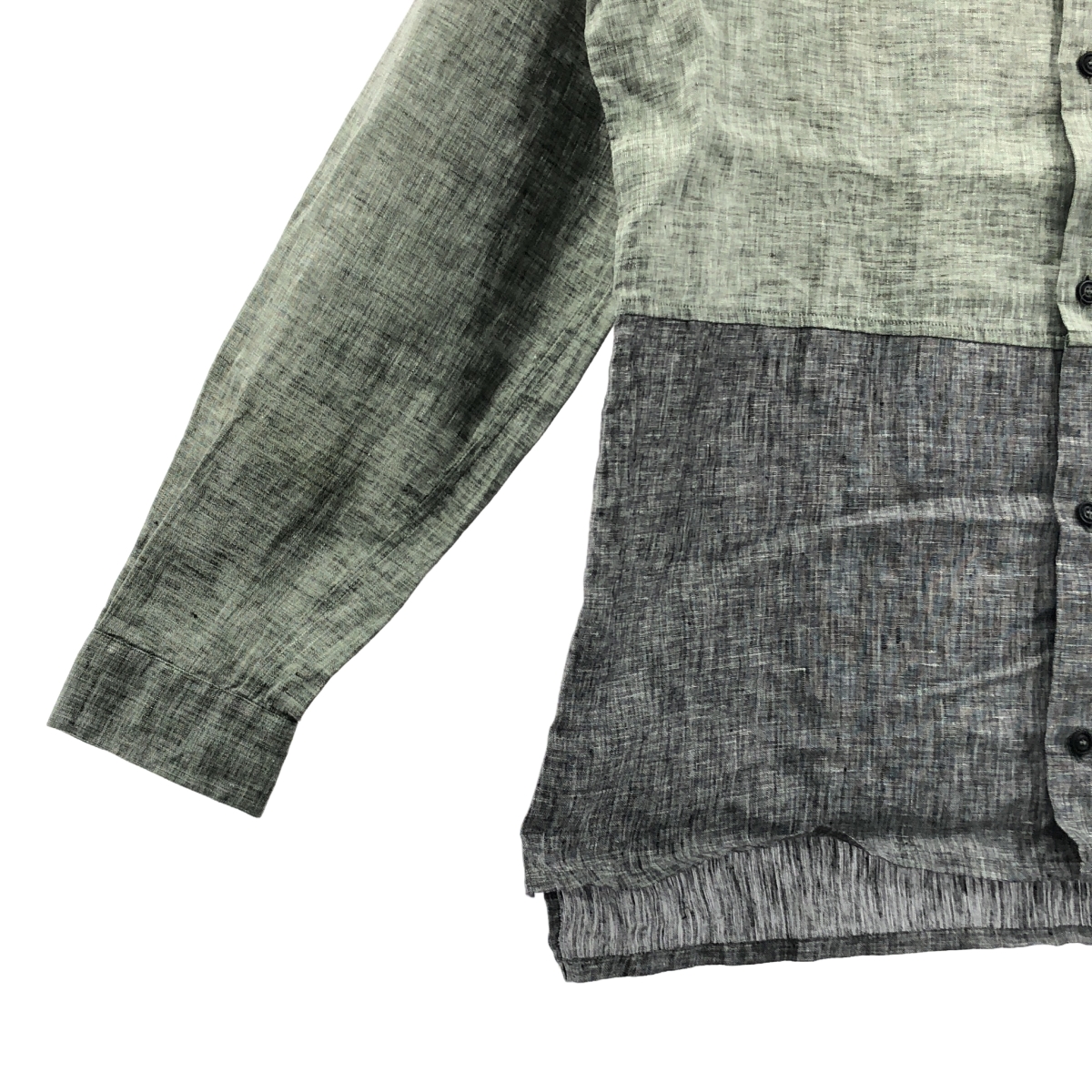 LOEWE / ロエベ 2トーン リネン 長袖 シャツ