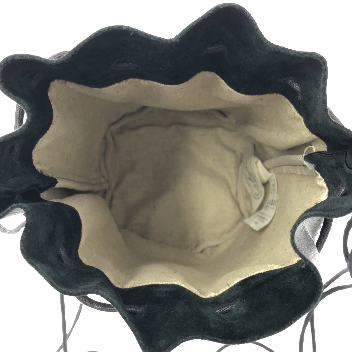 REN / レン レザー 巾着 ショルダーバッグ