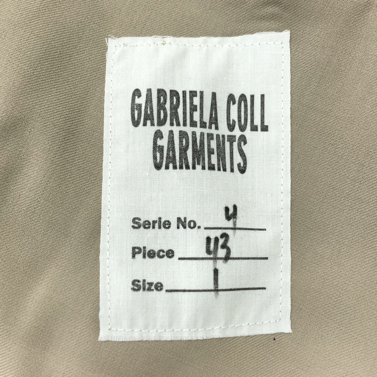 GABRIELA COLL GARMENTS / ガブリエラコールガーメンツ Series No.4 Loro Piana wool / カットオフ ロングスカート