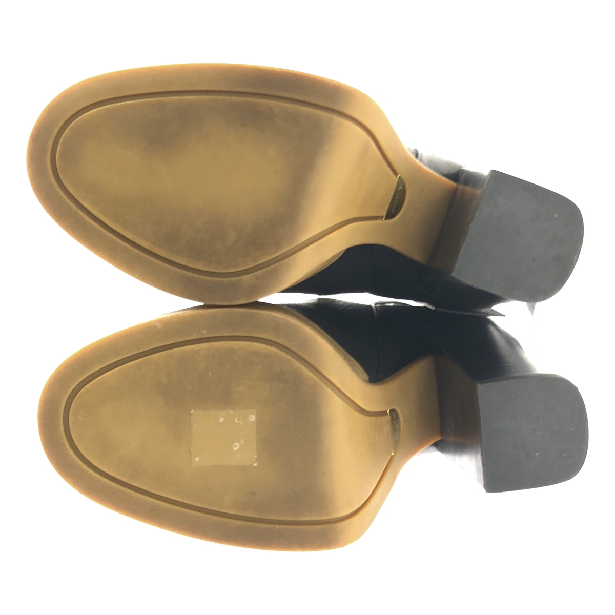 Chloe / クロエ レザー リボン ウッドヒール パンプス