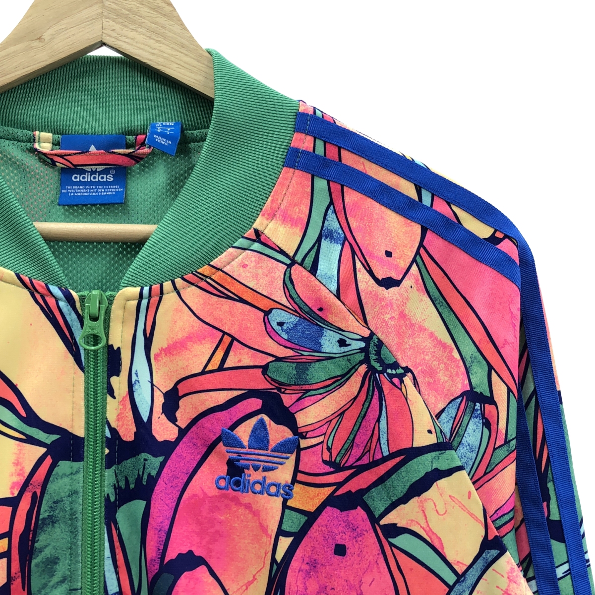 adidas / アディダス セットアップ 総柄 サイドライン ジャージ トラックジャケット / ドローストリング ショートパンツ ショーツ
