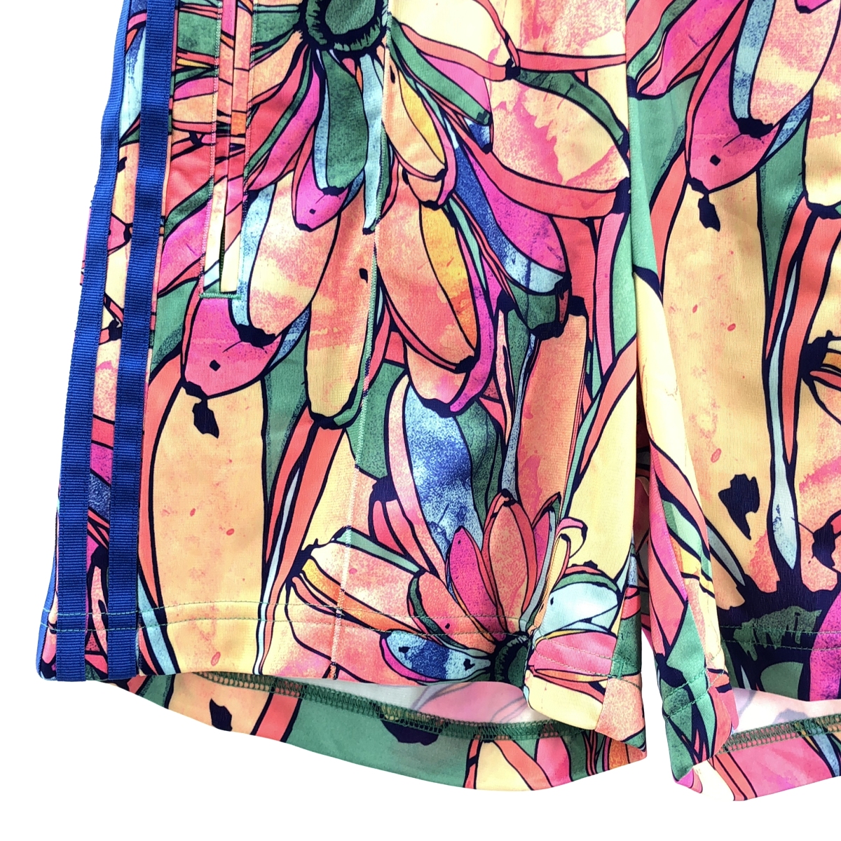 adidas / アディダス セットアップ 総柄 サイドライン ジャージ トラックジャケット / ドローストリング ショートパンツ ショーツ