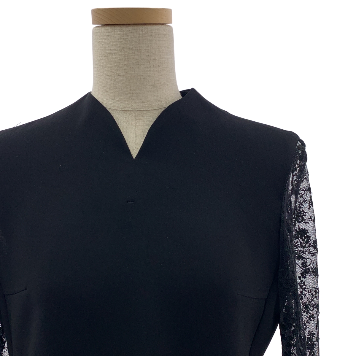 Mame Kurogouchi / マメクロゴウチ Acetate Polyester Floral Lace-Sleeve Shirt / レース スリーブ シャツ ブラウス