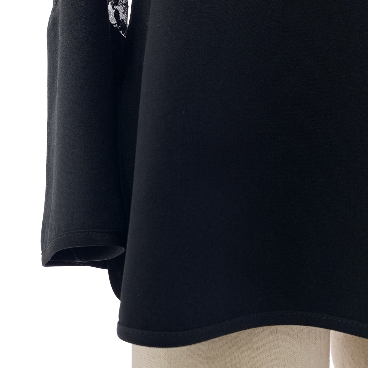 Mame Kurogouchi / マメクロゴウチ Acetate Polyester Floral Lace-Sleeve Shirt / レース スリーブ シャツ ブラウス