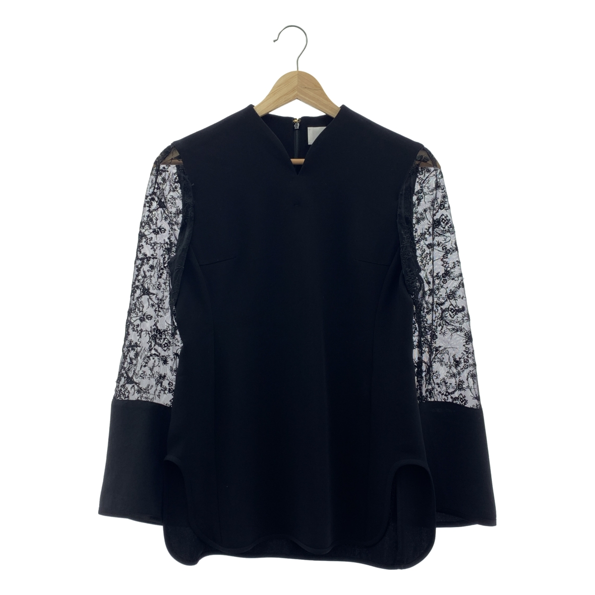 Mame Kurogouchi / マメクロゴウチ Acetate Polyester Floral Lace-Sleeve Shirt / レース スリーブ シャツ ブラウス