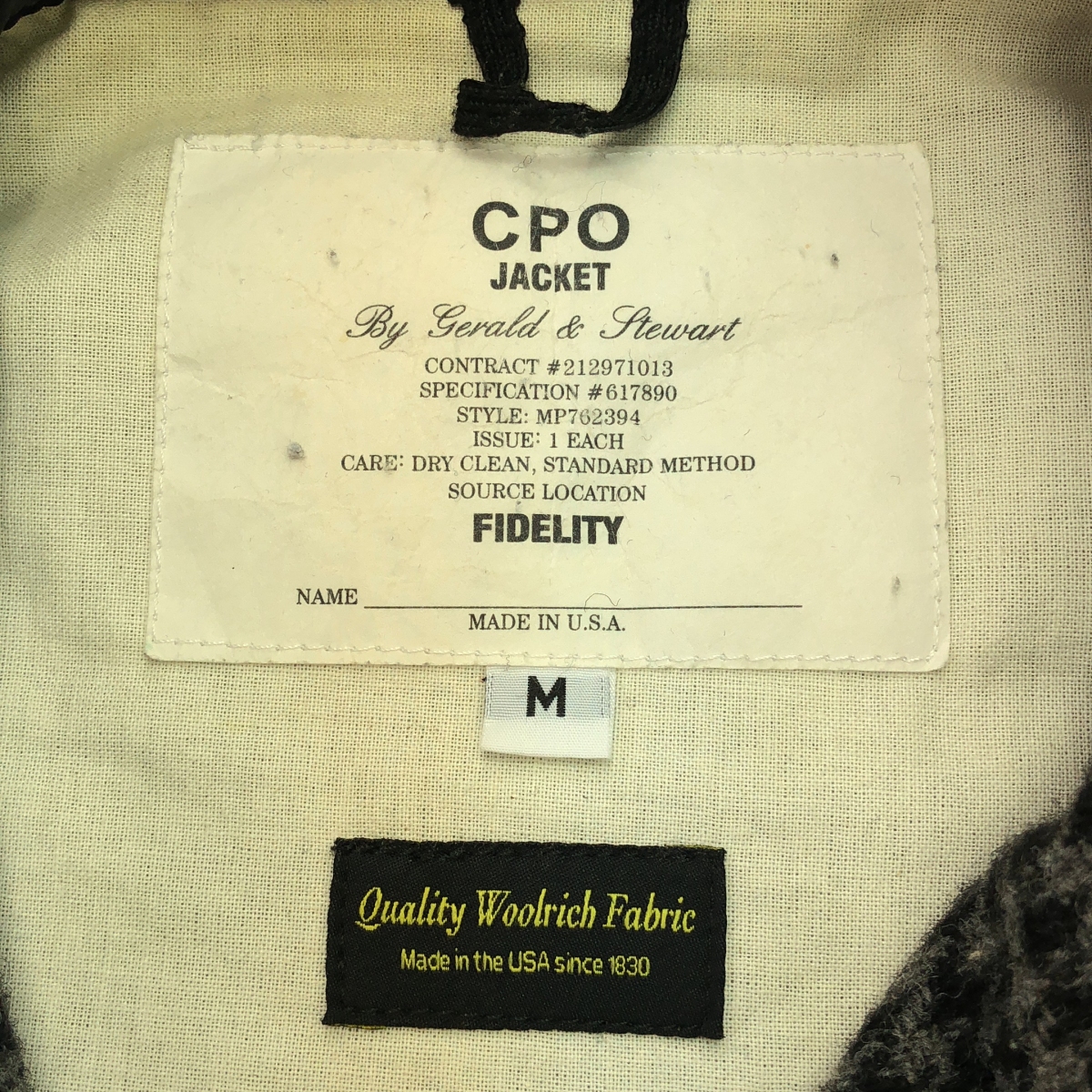 FIDELITY / フィデリティ ハウンドトゥース ウール CPO ジャケット