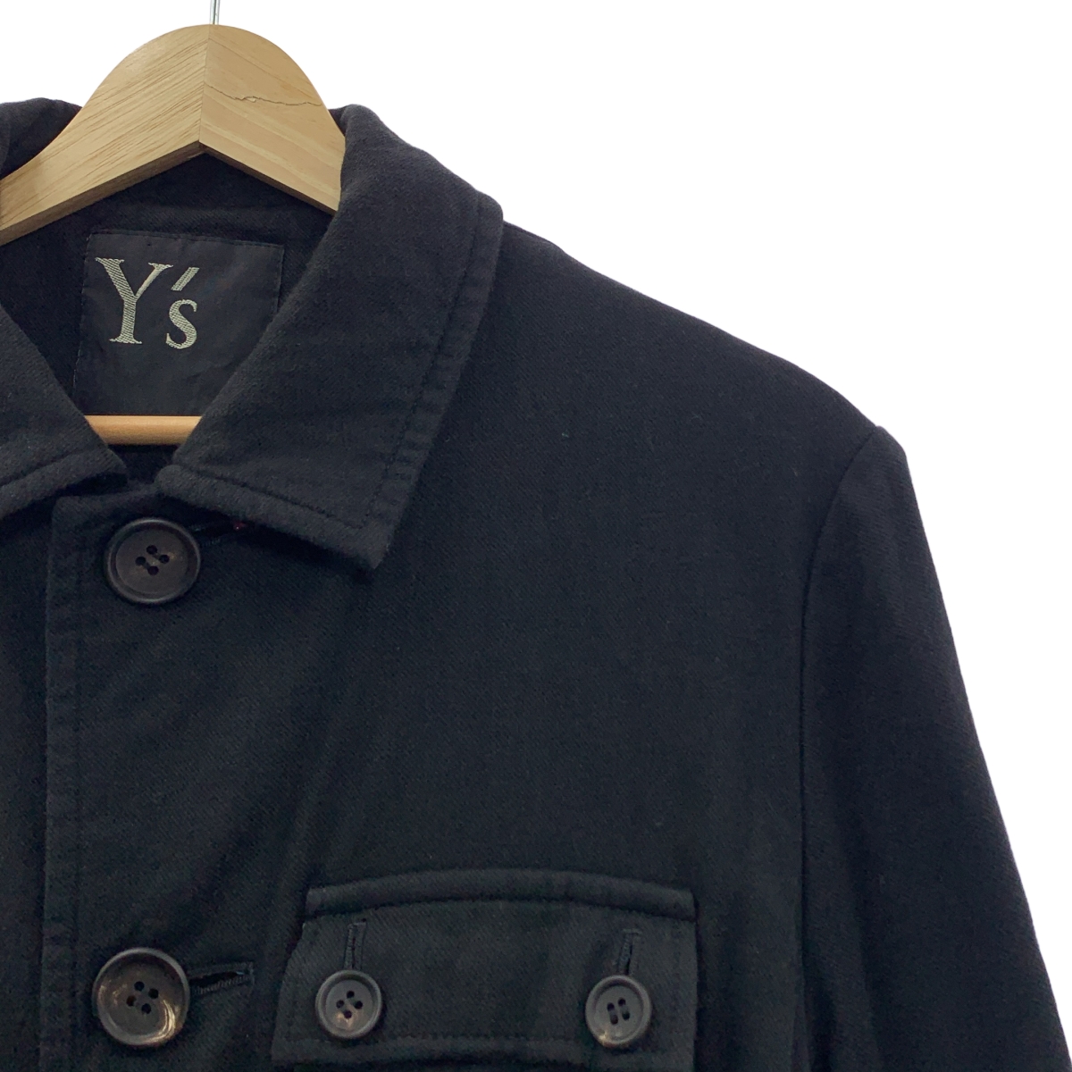 Y's / ワイズヨウジヤマモト コットンウール ステンカラー ベルテッド コート