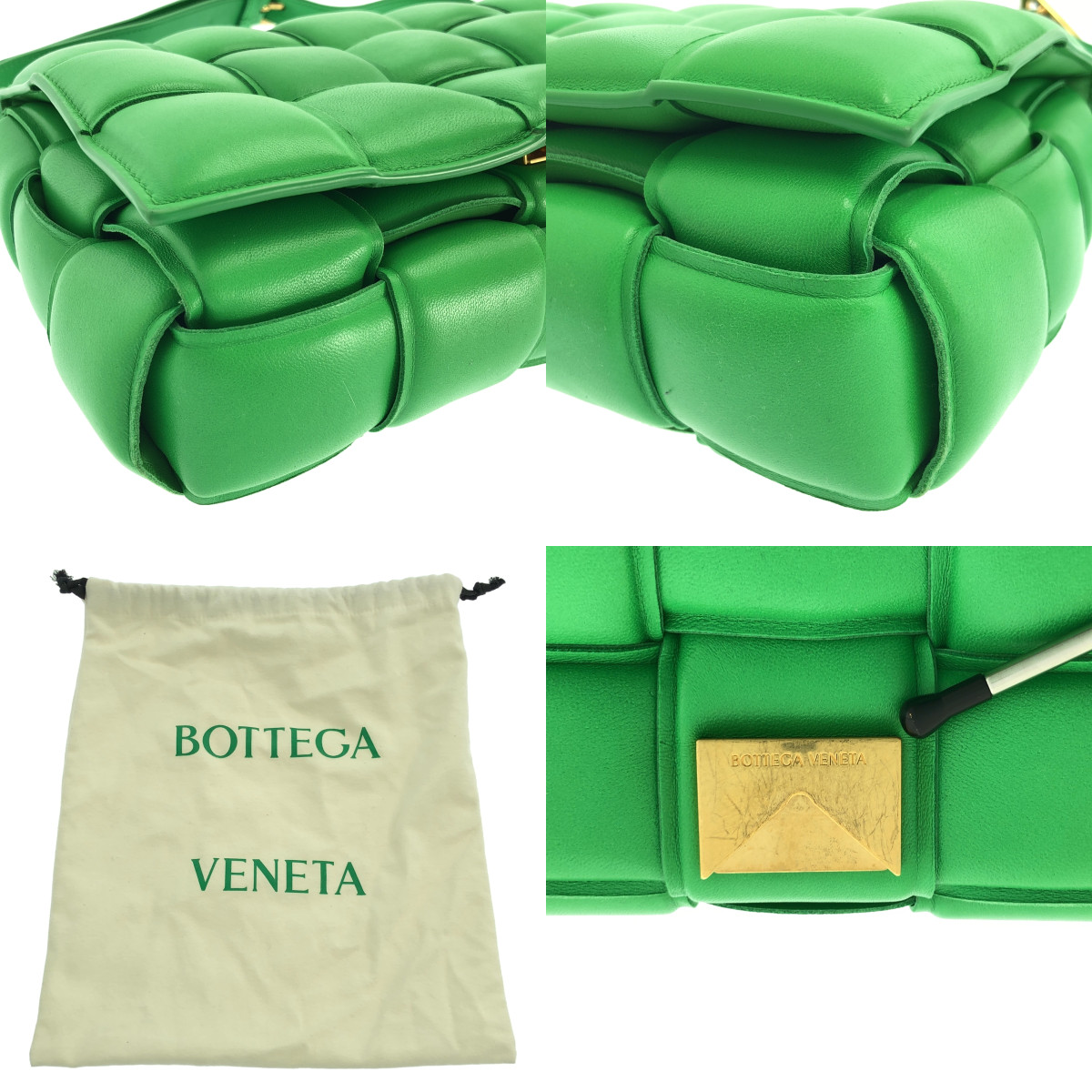 BOTTEGA VENETA / ボッテガヴェネタ パデッドカセット ショルダーバッグ / ラムスキン