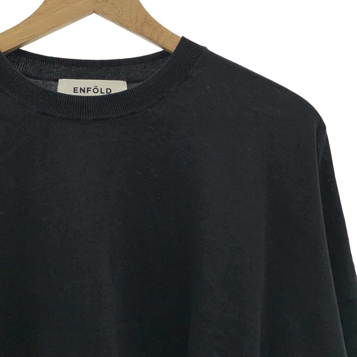 ENFOLD / エンフォルド コットン プルオーバー ボックス ニット