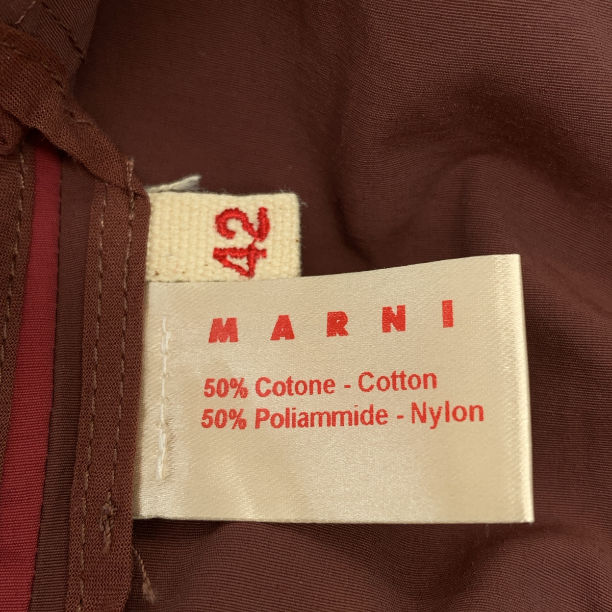 MARNI / マルニ ナイロン バイカラー バックジップ スカート