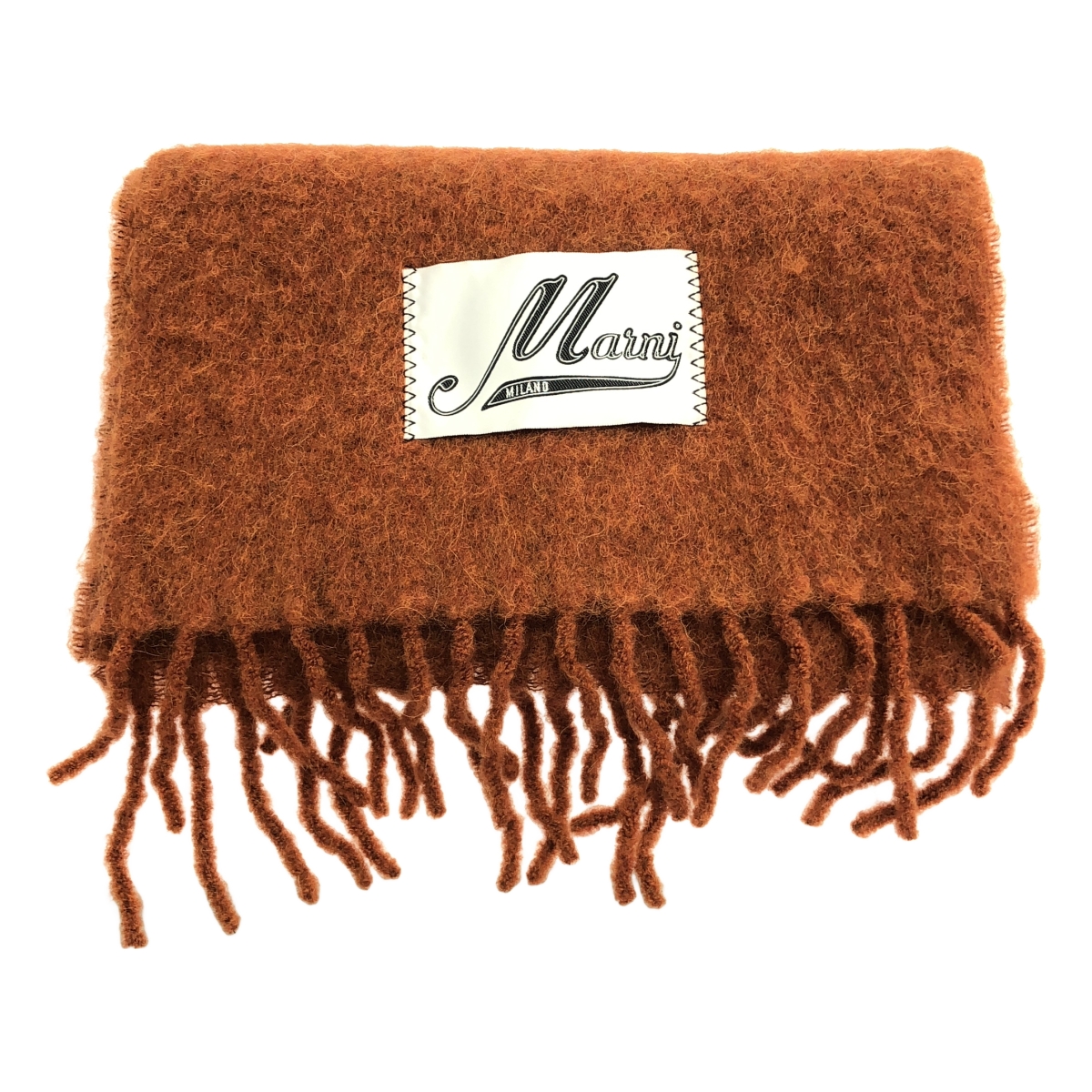 MARNI / マルニ アルパカ混 フリンジ マフラー ストール