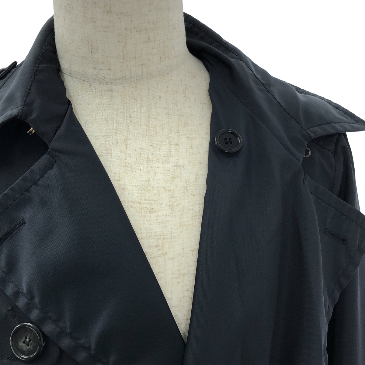 PRADA / プラダ ナイロン ダブルブレスト トレンチコート