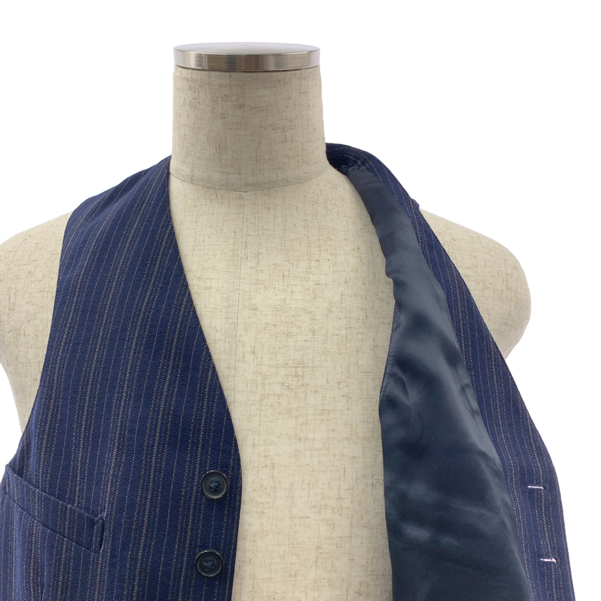 Maison Margiela / メゾンマルジェラ ストライプ ジレ ベスト / 総裏地