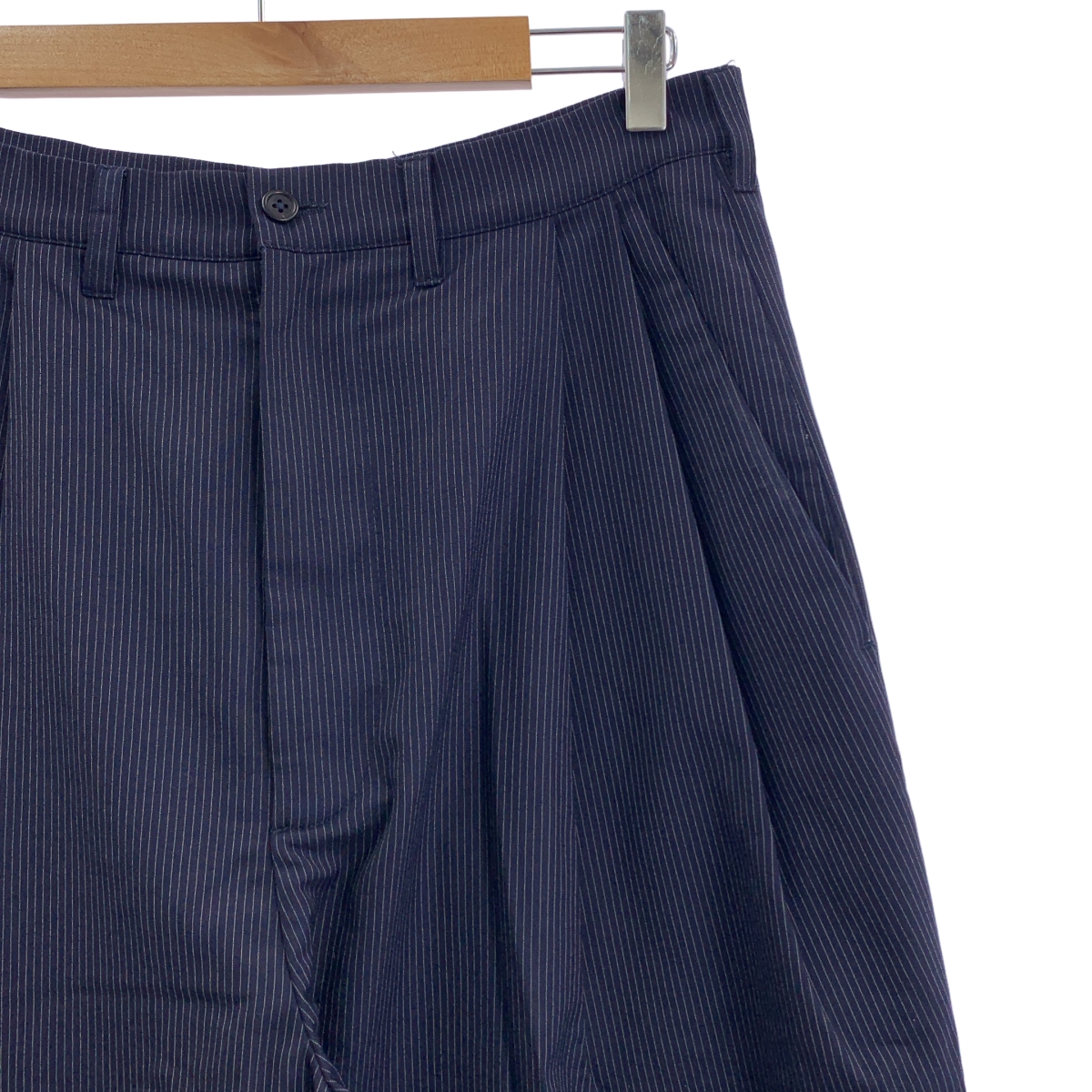 CAMIEL FORTGENS / カミエルフォートへンス suit pants ウール ストライプ 2タック スラックス