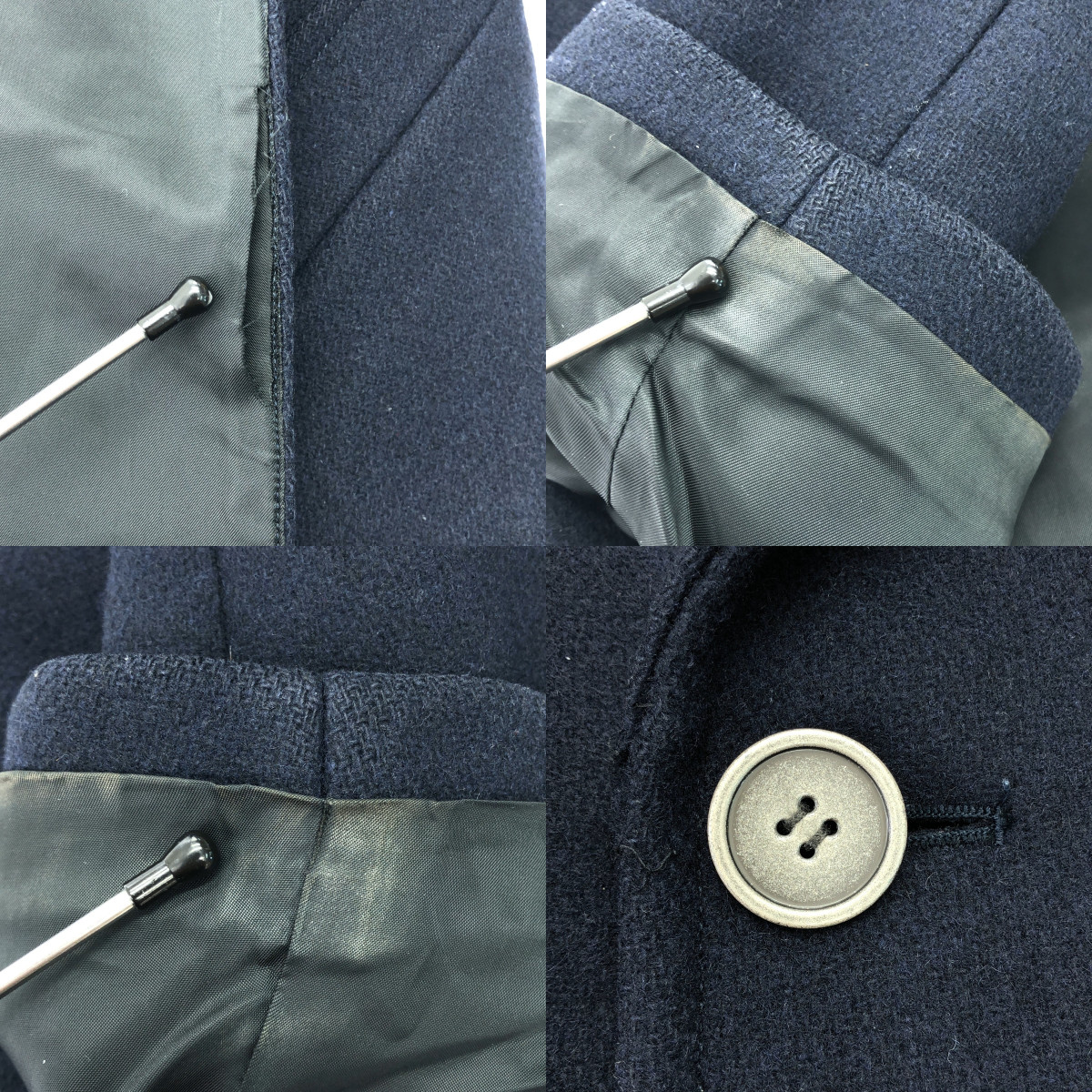 COMME des GARCONS HOMME PLUS / コムデギャルソンオムプリュス ウール メタルボタン ダブルロング コート / 総裏地