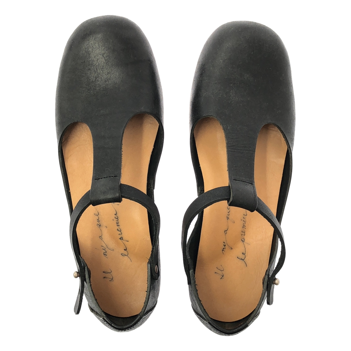 その他 レザー ラウンドトゥ ストラップ シューズ