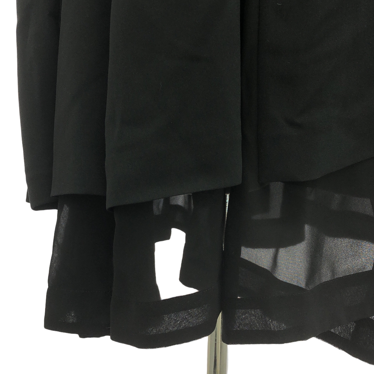 COMME des GARCONS / コムデギャルソン ポリエステル 変形 アシンメトリー レイヤード ノーカラー オーバージャケット