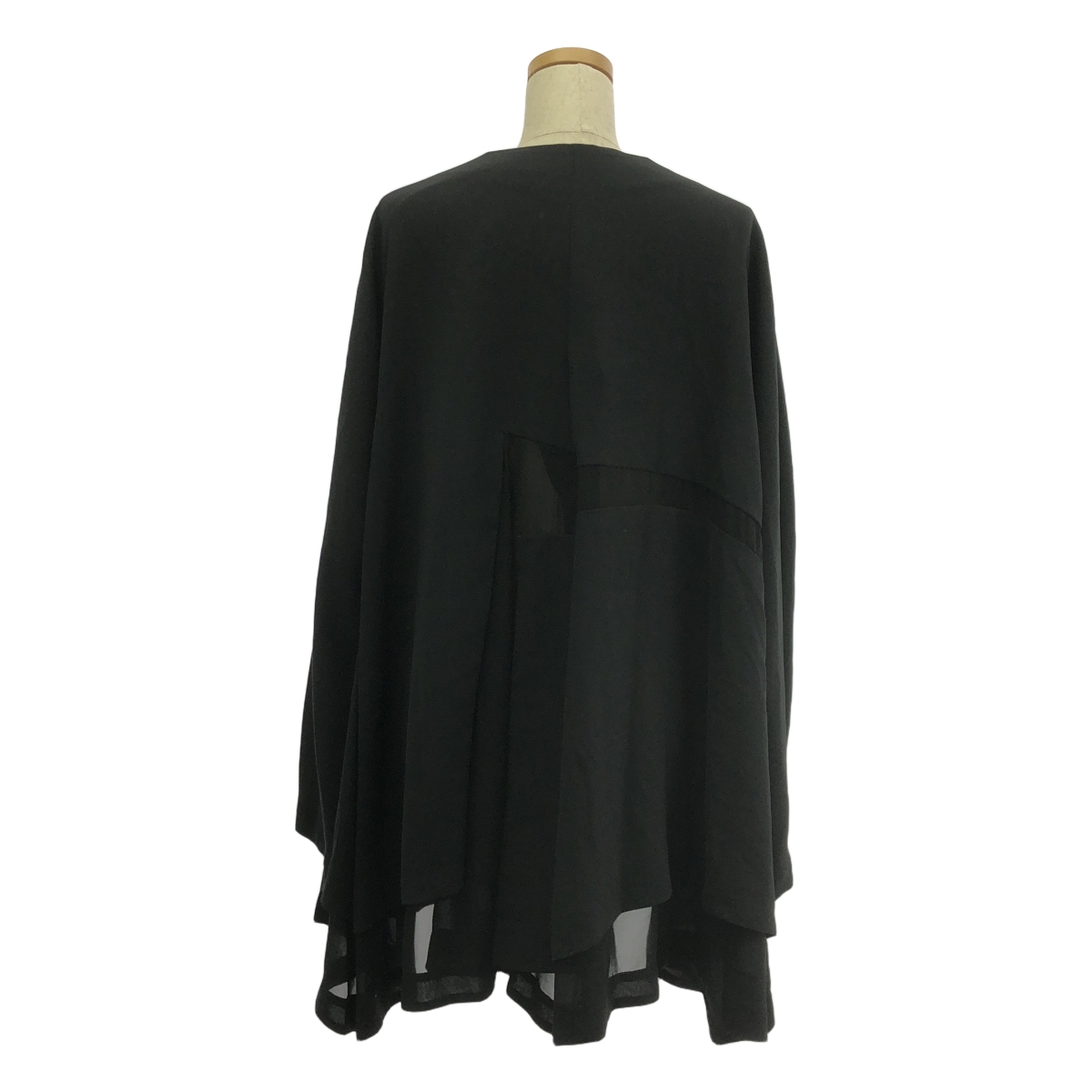 COMME des GARCONS / コムデギャルソン ポリエステル 変形 アシンメトリー レイヤード ノーカラー オーバージャケット