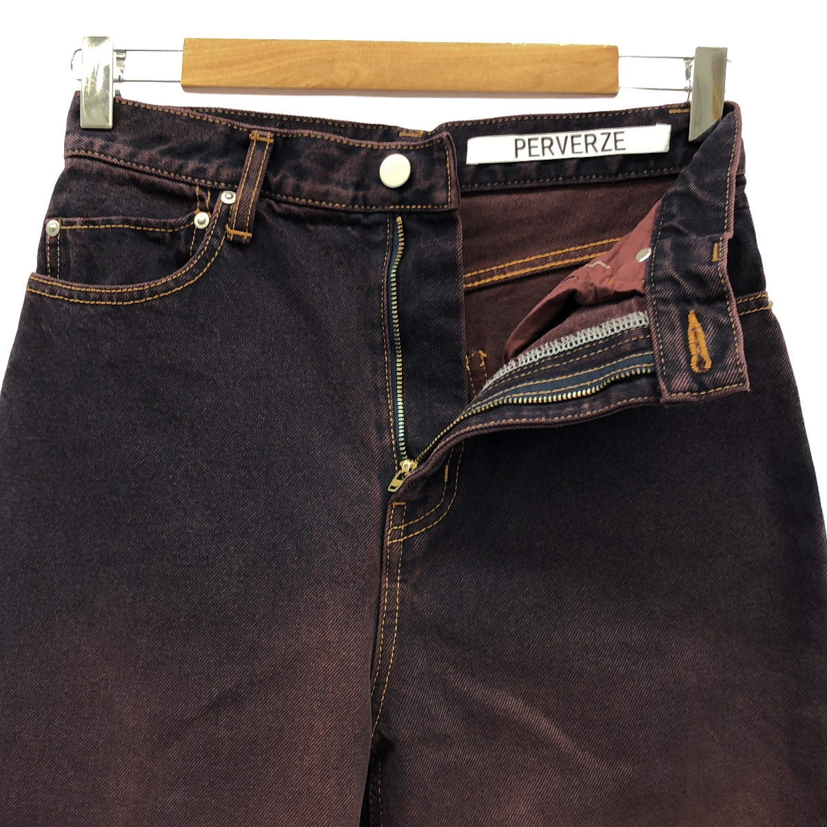 PERVERZE / パーバーズ High-rise Wide-Leg Denim / グラデーション デニムパンツ