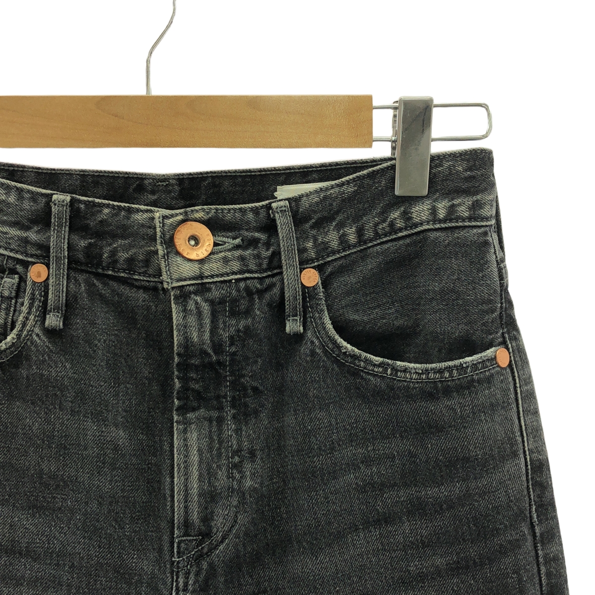 upper hights / アッパーハイツ THE MINE / ダメージ加工 ブラックデニムパンツ