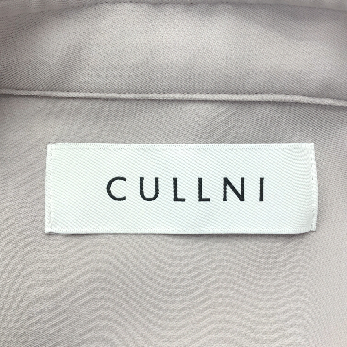 CULLNI / クルニ Double Satin Chin Tab Shirt ダブルサテン チンタブ シャツ