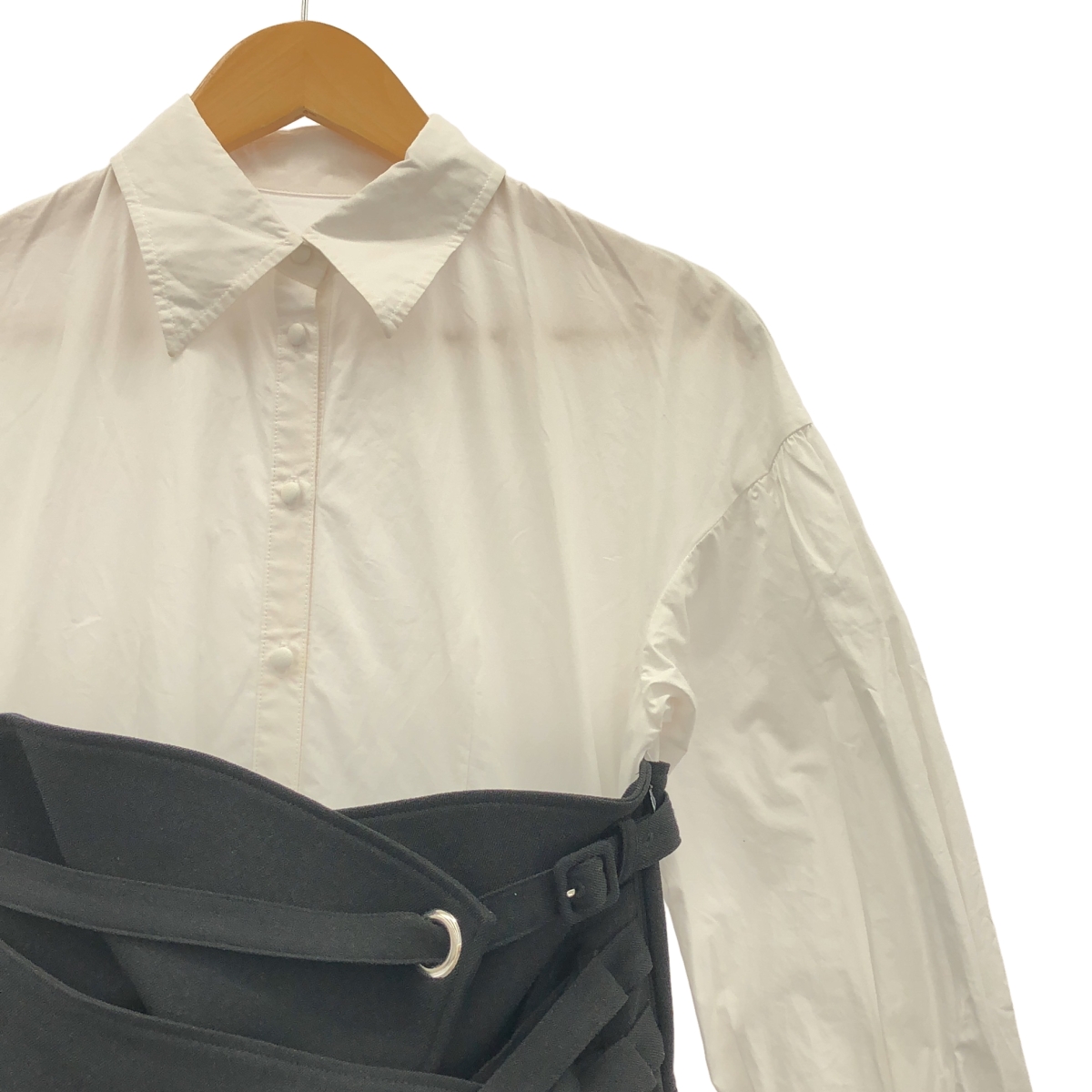 AMERI / アメリ MILLEFEUILLE SHIRT DRESS / ミルフィーユ シャツ ドッキング ドレス ワンピース