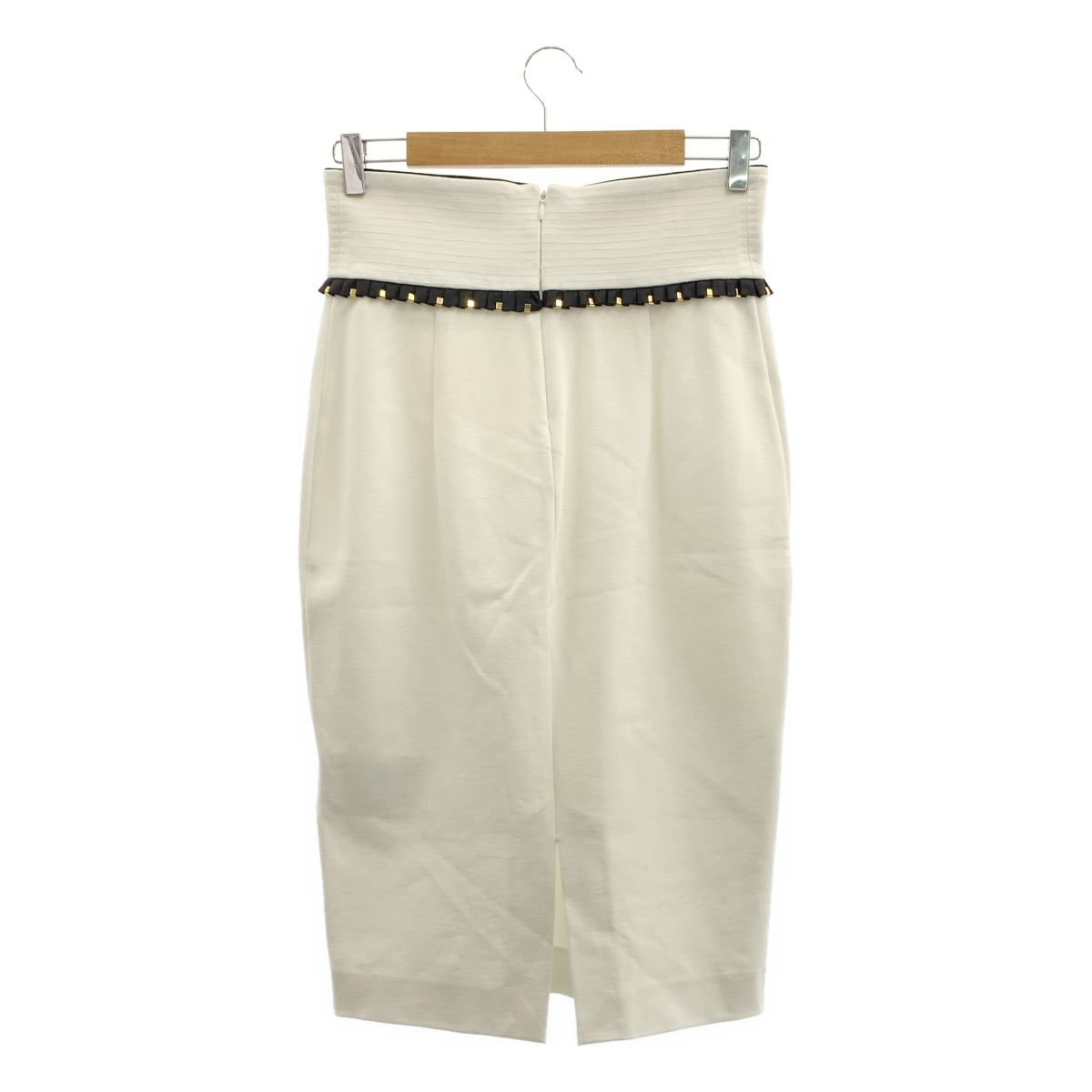 roberto cavalli / ロベルトカヴァリ フリル装飾 ロゴプレート バックジップ スカート