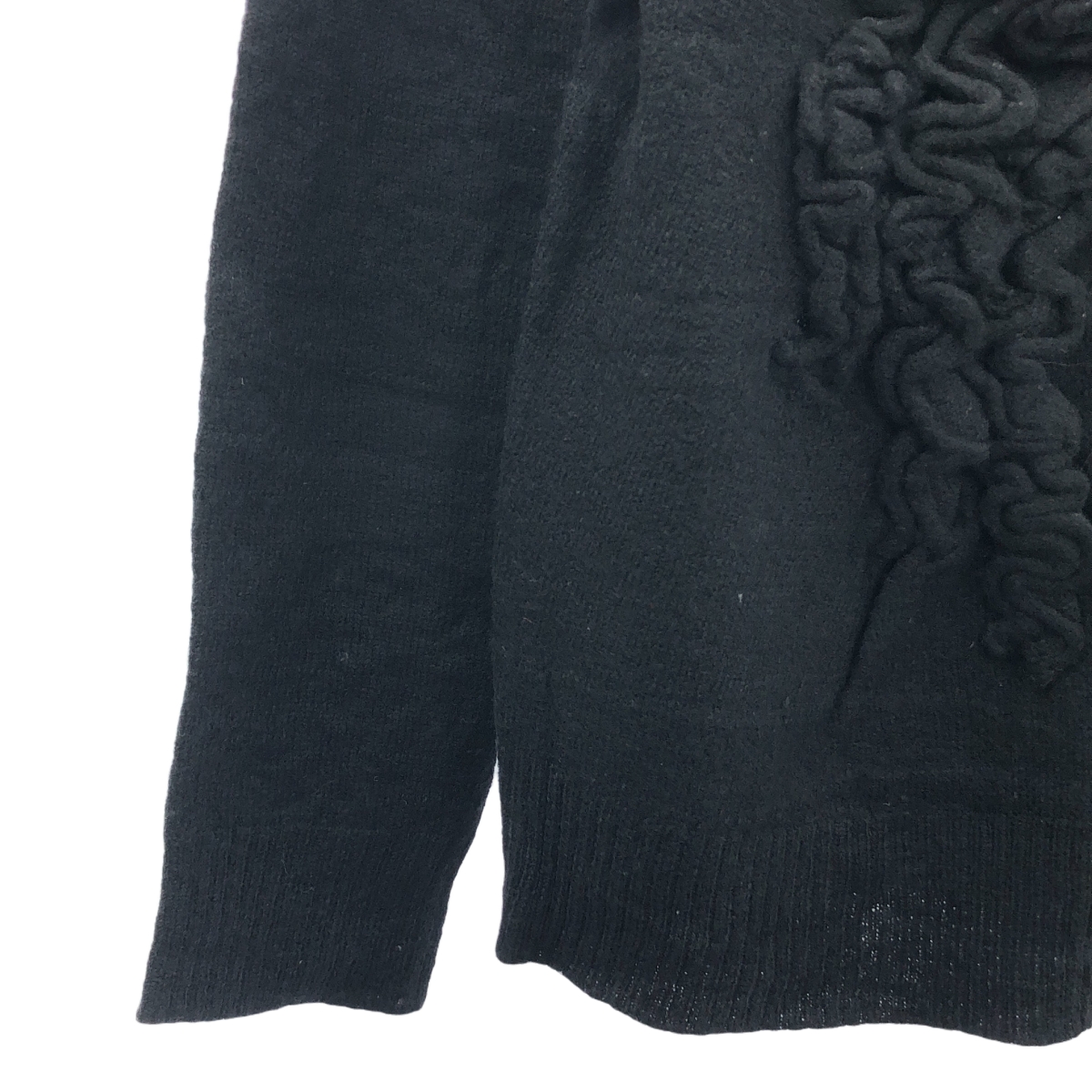 tricot COMME des GARCONS / トリココムデギャルソン ウール フリル 装飾 ニット カーディガン