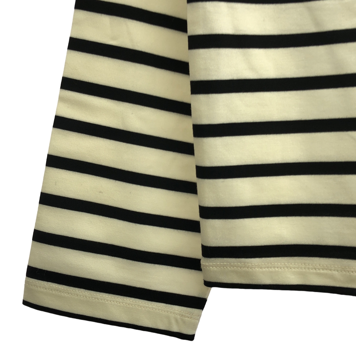 Yarmo / ヤーモ コットン ボーダー ボートネック バスク カットソー