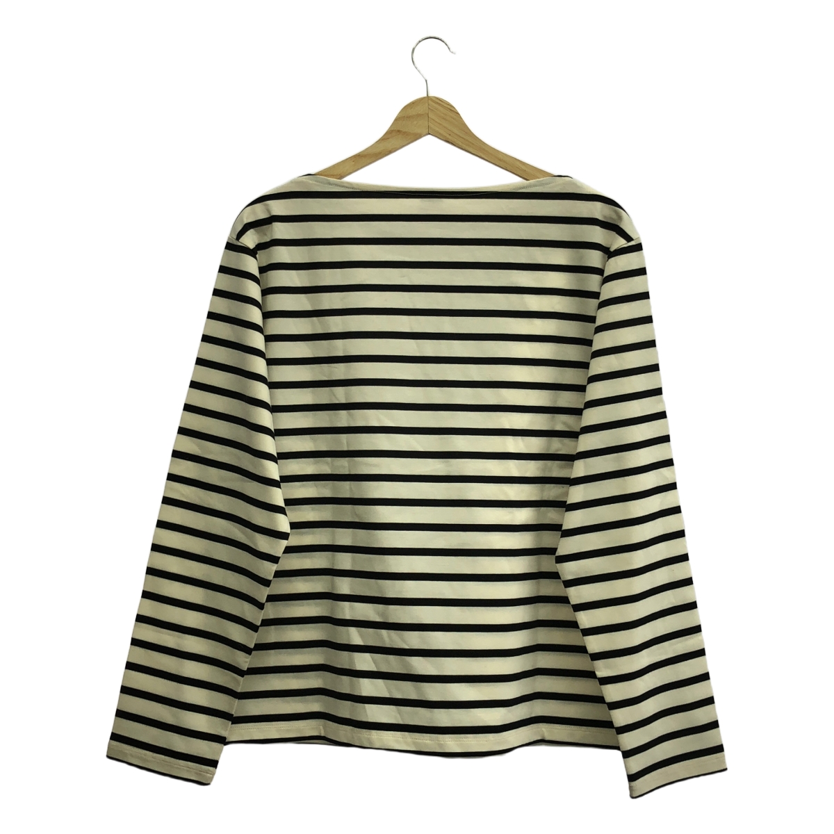 Yarmo / ヤーモ コットン ボーダー ボートネック バスク カットソー