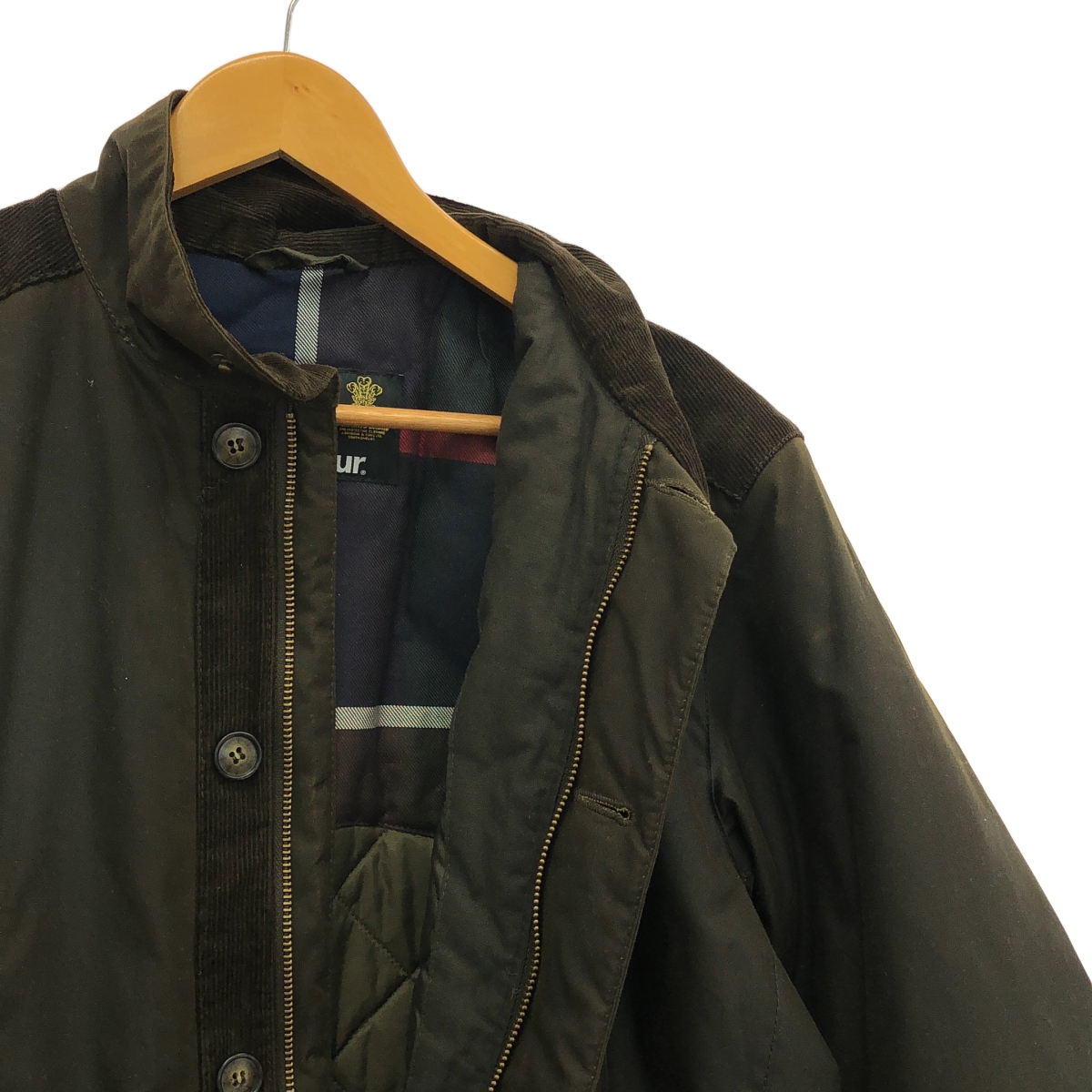 Barbour / バブアー KYLE WAX JACKET / コーデュロイ切替 オイルド ジャケット / キルティング総裏地
