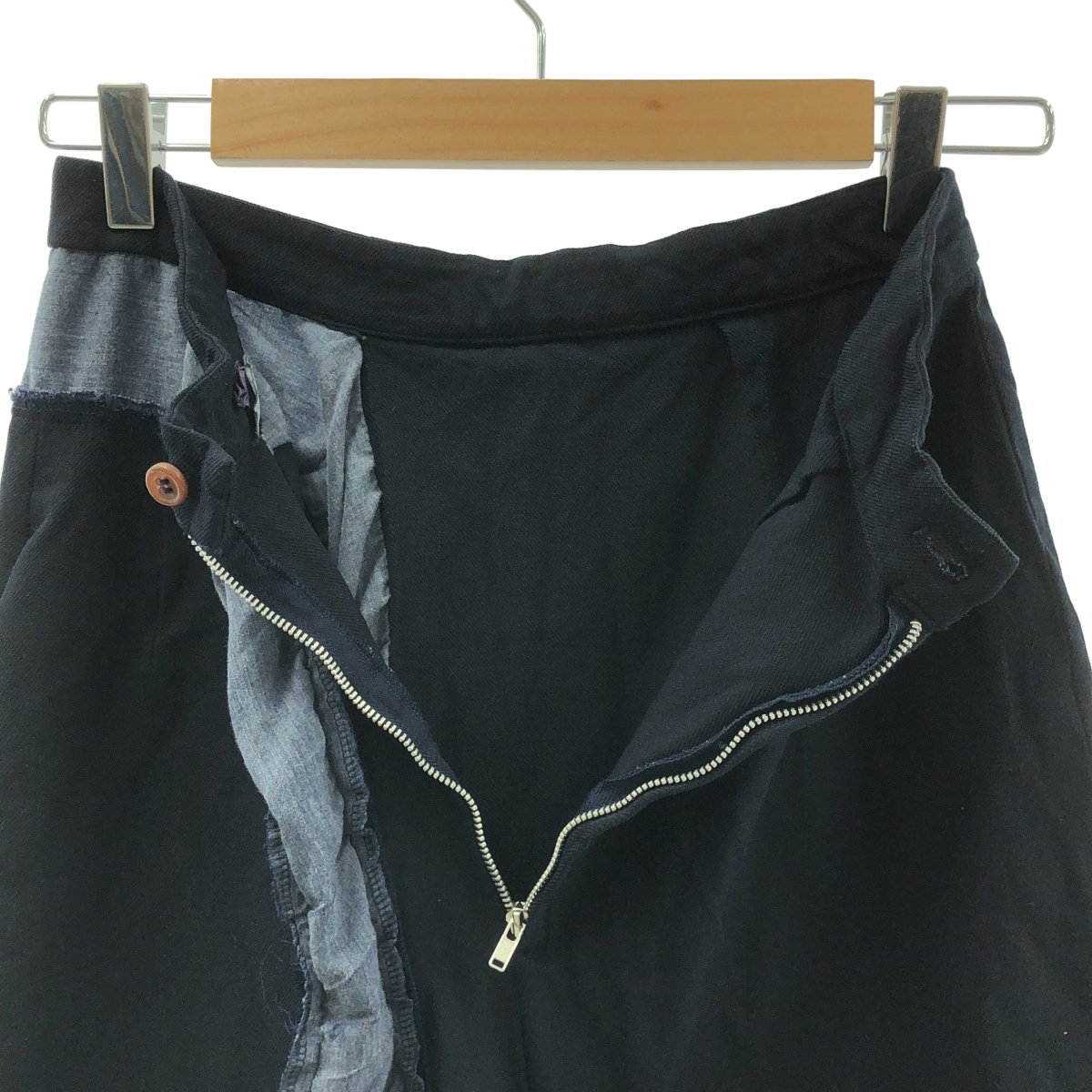 COMME des GARCONS / コムデギャルソン ポリエステル縮絨 製品染め スリットスカート