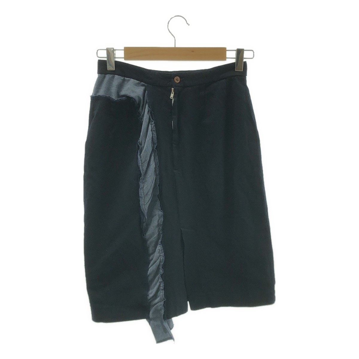 COMME des GARCONS / コムデギャルソン ポリエステル縮絨 製品染め スリットスカート