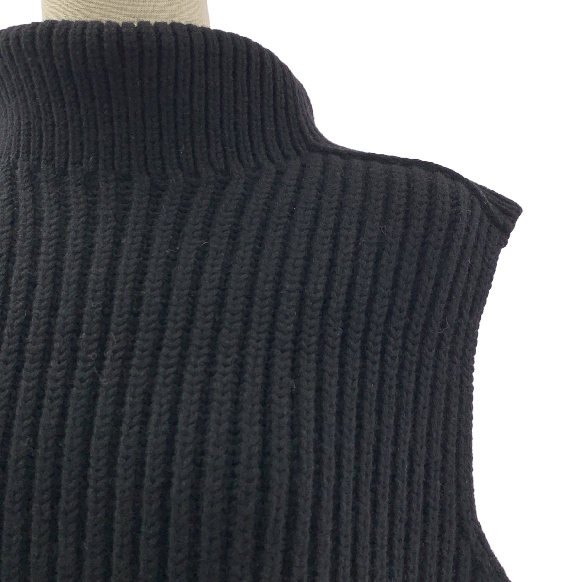 CELINE / セリーヌ カシミヤ混 リブ タートルネック ニット ベスト