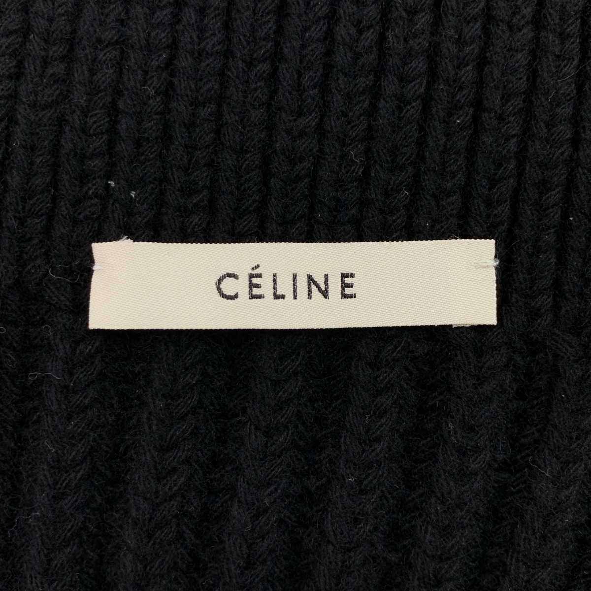 CELINE / セリーヌ カシミヤ混 リブ タートルネック ニット ベスト