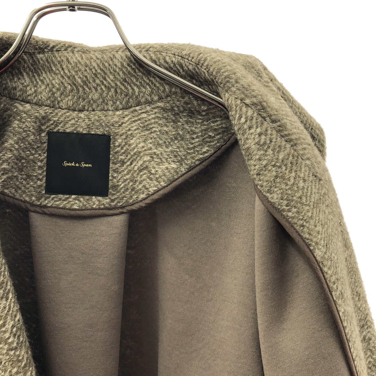 Spick and Span / スピックアンドスパン Wスライバー ヘリンボーン ミドルコート