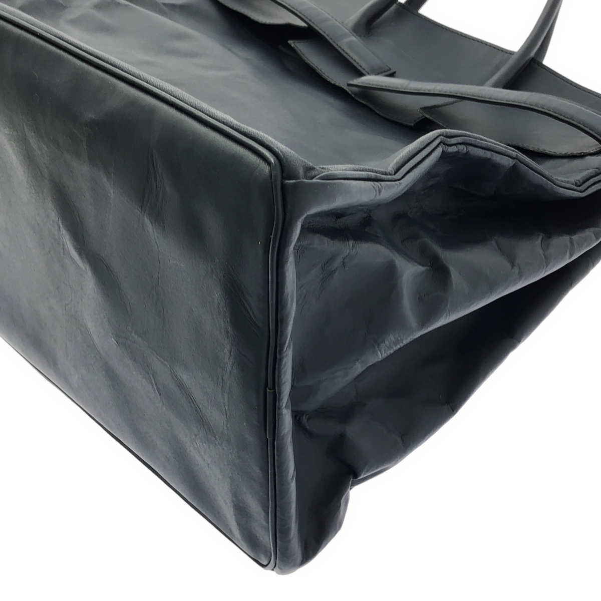 DUREN / デューレン THE MAN CRINCLE LEATHER ALMINUM FOIL ザマン レザー トートバッグ