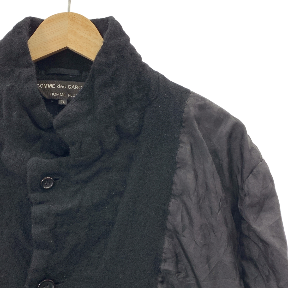 COMME des GARCONS HOMME PLUS / コムデギャルソンオムプリュス ウール縮絨 レオパード柄 リバーシブル ねじれ ロングジャケット