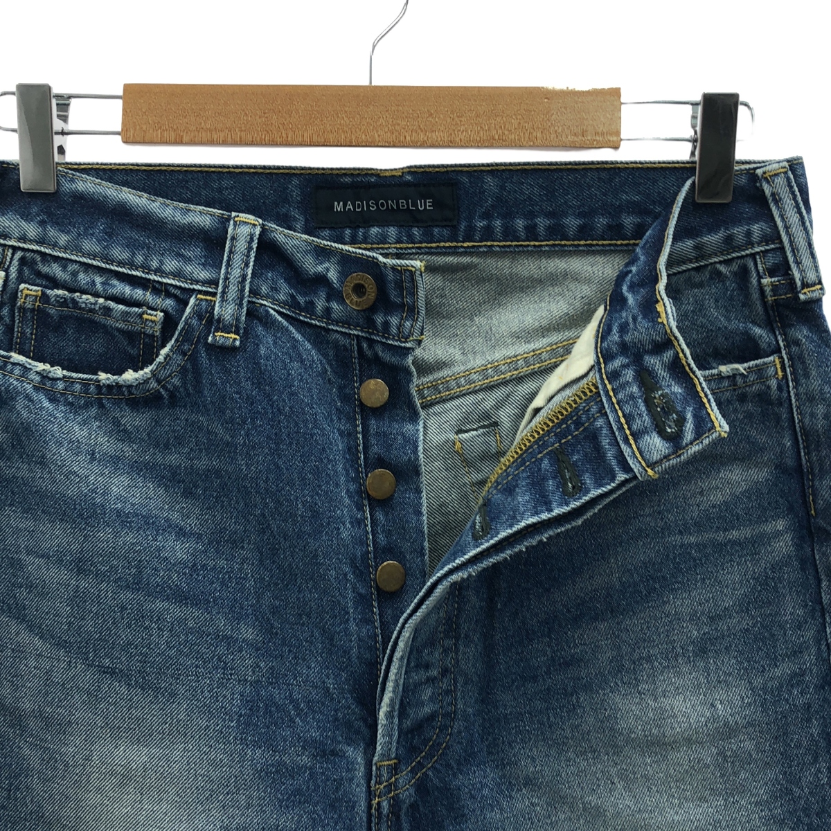 MADISON BLUE / マディソンブルー CRASHED SAROUEL PANTS DENIM クラッシュ加工 サルエル デニム パンツ