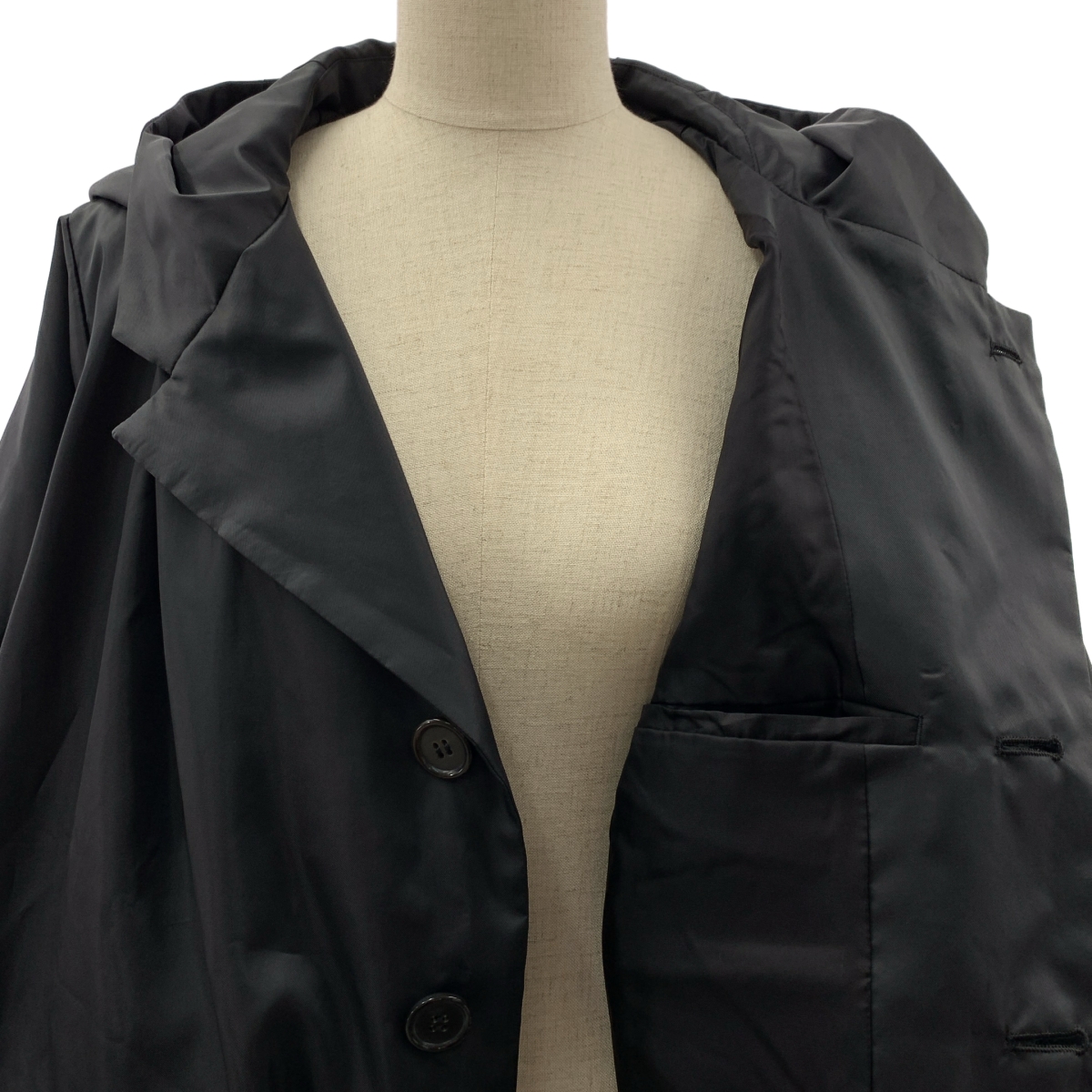 noir kei ninomiya / ノワールケイニノミヤ ポリエステル 変形 立体 シングル ジャケット フーディ