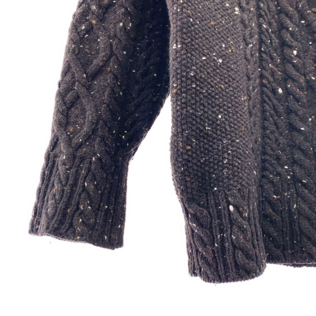 AURALEE / オーラリー Wool Baby Alpaca Nepped Cable Knit Turtle Neck P/O  / ウール ケーブル オーバー ニット セーター