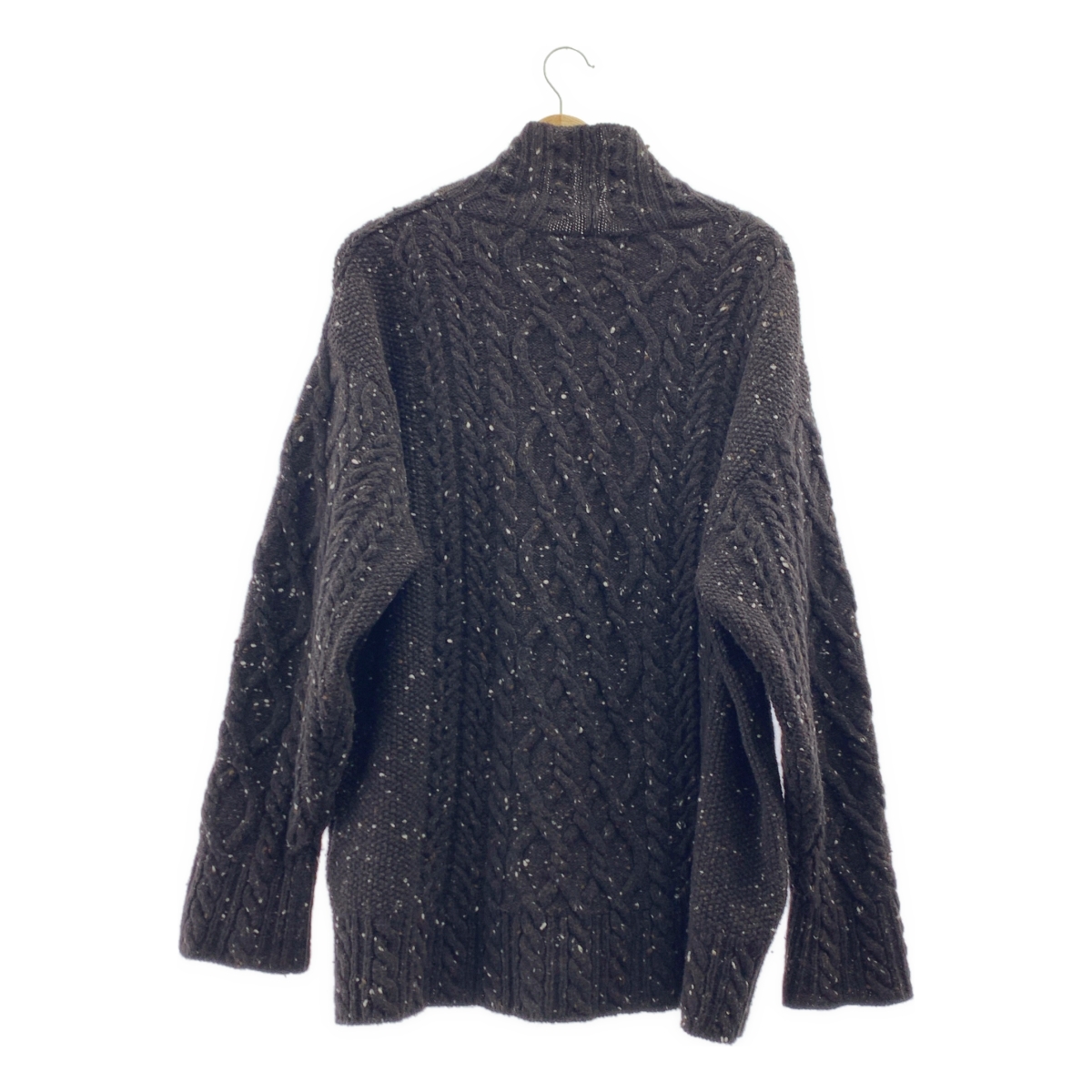 AURALEE / オーラリー Wool Baby Alpaca Nepped Cable Knit Turtle Neck P/O  / ウール ケーブル オーバー ニット セーター