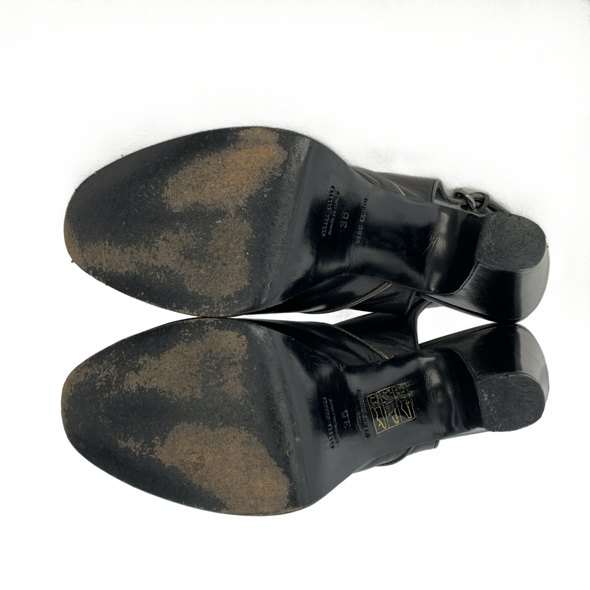 miu miu / ミュウミュウ レザー オープントゥ ヒール パンプス