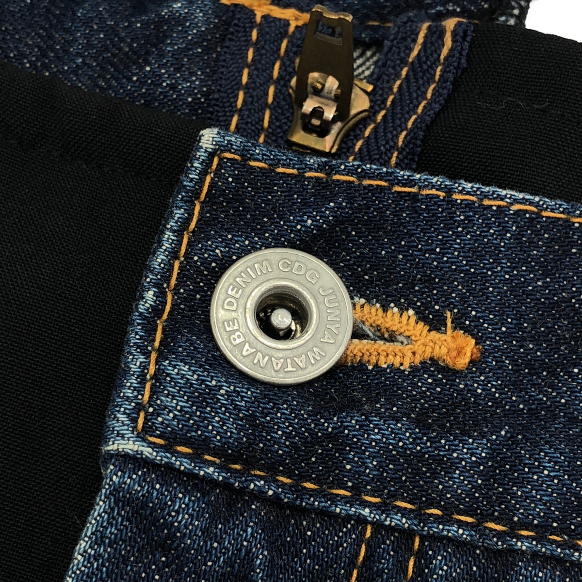 JUNYA WATANABE COMME des GARCONS / ジュンヤワタナベ 異素材 切替 再構築  ドッキング プリーツ デニム スカート