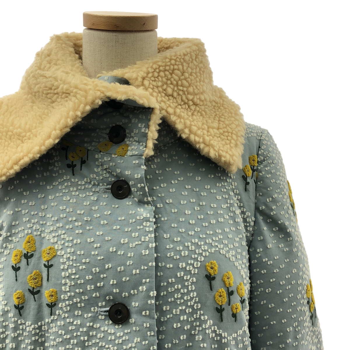 mina perhonen / ミナペルホネン ballade / バラード シルクブレンド ボア オーバー ダウン コート